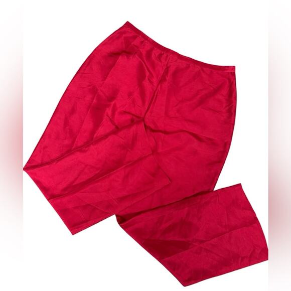 Vtg 90s Silk Beaded Floral Embroidery Glam Pants Set Womens Size 12 Romantic - Picture 4 of 9